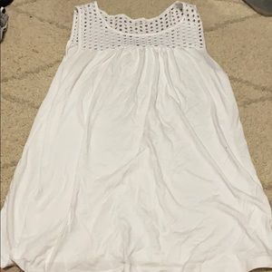 White maternity tank top